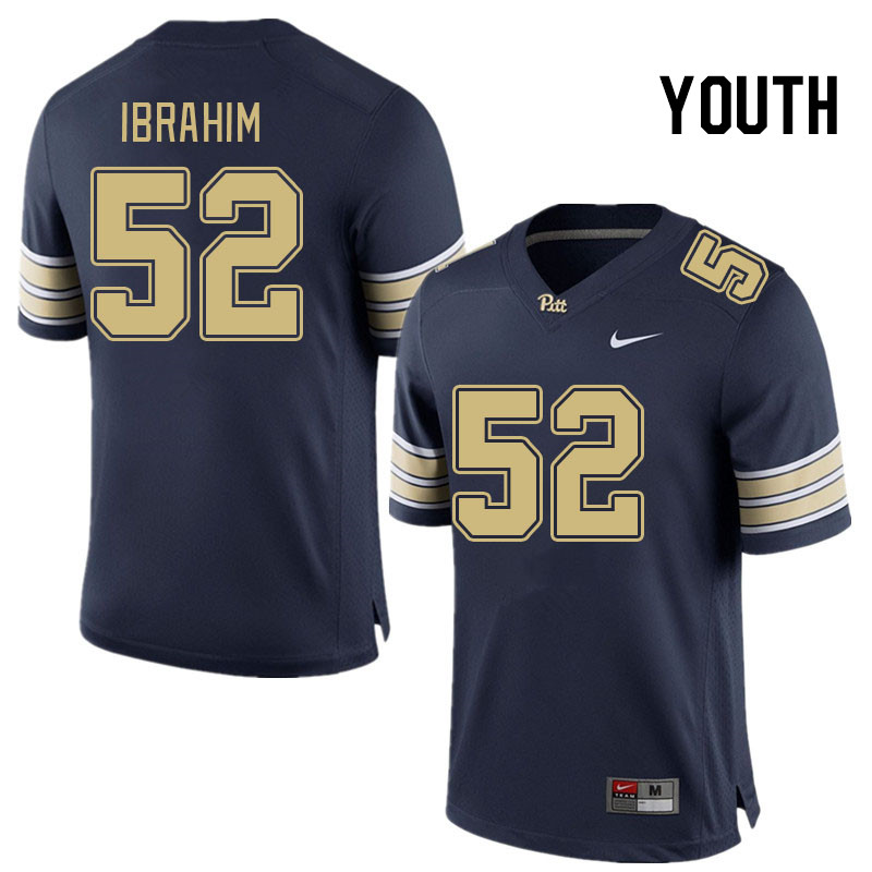 Youth #52 Abe Ibrahim Pitt Panthers College Football Jerseys Stitched Sale-Navy